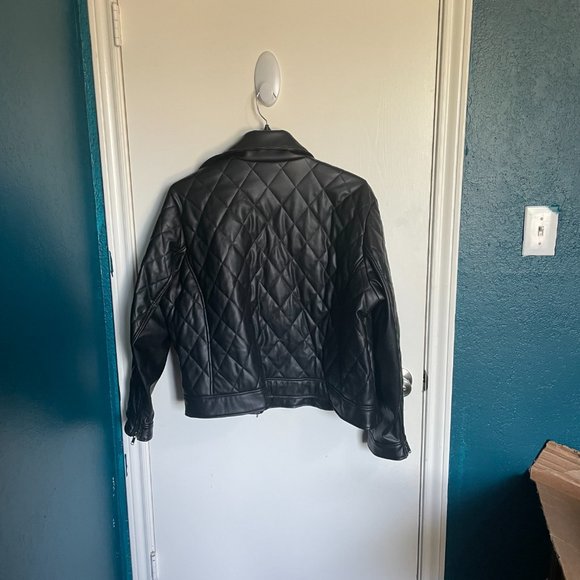 NWT Quilted Imitation Leather Plus Size Moto Jacket 3X - Picture 6 of 9